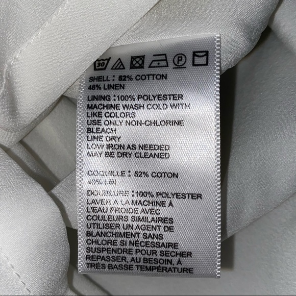 Urban Outfitters linen blend white shorts romper w/ tie belt size 10 - Picture 8 of 8